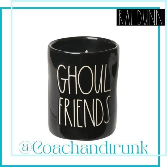 RAE DUNN Ghoul Friends Halloween Vanilla Bourbon Scented Candle With Ghosts - Picture 1 of 4
